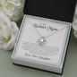 To My Bonus Mom, Love Knot Necklace With You Are The Best Mother Anyone Could've Asked For Message Card, Mother's Day Gift, Pendant For Her, Birthday, Anniversary, Gift For Her, Jewelry For Her