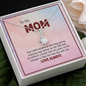 To My Mom, Alluring Beauty Necklace With Your Smile Brightens Each Day Message Card, Mother's Day Gift, Pendant For Her, Anniversary, Birthday, Gift For Her, Jewelry For Her