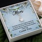 Mom, Alluring Beauty Necklace With For All The Times That I Forget To Thank You Message Card, Pendant For Her, Mother's Day Gift, Birthday, Anniversary Gift For Her, Jewelry For Her