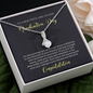 To A Beautiful Girl, Alluring Beauty Necklace With Move Confidently In The Direction of Your Dreams Message Card, Pendant For Her, Graduation Day Gift For Her, Jewelry For Her