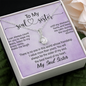 To My Soul Sister, Alluring Beauty Necklace With I Can Always Count On You To Wipe My Tears Message Card, Birthday, Gift For Her, Necklace for Her, Jewelry For Her