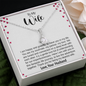 To My Wife, Alluring Beauty Necklace With Here I Am With You In This Fantastic Life Journey Message Card, Birthday, Anniversary, Gift For Her, Jewelry For Her, Pendant For Her