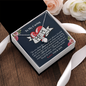 To My Caring Mom, Alluring Beauty Necklace, Birthday, Mother's Day, Christmas, Anniversary, Gift For Her, Valentine's Day, Custom Jewelry For Mom, Silver Pendant