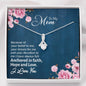 To My Mom, I Love You Alluring Beauty Necklace, Gift For Mother's Day, Christmas, Birthday, Silver Necklace With Message Card, Mom/Daughter Pendant