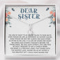 Dear Sister, We Share One Heart Alluring Beauty Necklace, Necklace With Message Card, Gift For Birthday, Sister's Day, Housewarming