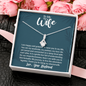 To My Wife, Alluring Beauty Necklace With You Are My Soulmate, My Partner, My Love Message Card, Jewelry For Her, Birthday Gift, Anniversary, Gift For Her, Pendant For Her