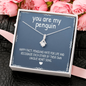 You Are My Penguin, Alluring Beauty Necklace With Message Card, Birthday, Anniversary Gift For Wife, Jewelry For Her, Pendant For Her, Gift For Wife From Husband