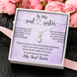 To My Soul Sister, Alluring Beauty Necklace With I Can Always Count On You To Wipe My Tears Message Card, Birthday, Gift For Her, Necklace for Her, Jewelry For Her