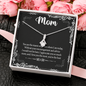 Mom, Alluring Beauty Necklace With Without Your Encouragement and Advice I Would Not Be Here Message Card, Mother's Day Gift, Birthday, Anniversary, Pendant For Her, Jewelry For Her