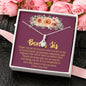 To My Bonus Sister, Thanks For Being Who You Are, Alluring Beauty Pendant, Silver Necklace For Sis, Gift With Message Card
