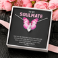 To My Soulmate, Alluring Beauty Necklace With I May Not Be Your First Kiss But I Want To Be Your Last Message Card, Pendant For Her, Birthday, Anniversary, Gift For Her, Jewelry For Her
