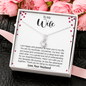 To My Wife, Alluring Beauty Necklace With Here I Am With You In This Fantastic Life Journey Message Card, Birthday, Anniversary, Gift For Her, Jewelry For Her, Pendant For Her