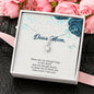 Dear Mom, I Love You Alluring Beauty Necklace, Gift For Mother's Day, Christmas, Birthday, Silver Jewelry With Message Card, Mom/Daughter Gifts