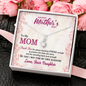 To My Mom, Alluring Beauty Necklace With Thank You For Always Standing Strong Message Card, Jewelry For Her, Mother's Day Gift, Anniversary, Birthday, Gift For Her, Pendant For Her