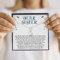 Dear Sister, We Share One Heart Alluring Beauty Necklace, Necklace With Message Card, Gift For Birthday, Sister's Day, Housewarming