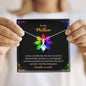 Gift For Mother's Day, Christmas, Birthday, Alluring Beauty Pendant For Mom/Mother/Mama/Mommy, Mom I Feel Like The Luckiest, Necklace With Message Card