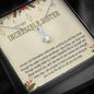 Alluring Beauty Necklace For My Incredible Sister, Gift For Her, Silver Necklace With Message Card, Pendant For Her, Gift For Birthday, Christmas, Sister's Day