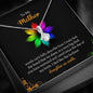 Gift For Mother's Day, Christmas, Birthday, Alluring Beauty Pendant For Mom/Mother/Mama/Mommy, Mom I Feel Like The Luckiest, Necklace With Message Card