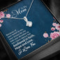 To My Mom, I Love You Alluring Beauty Necklace, Gift For Mother's Day, Christmas, Birthday, Silver Necklace With Message Card, Mom/Daughter Pendant