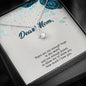 Dear Mom, I Love You Alluring Beauty Necklace, Gift For Mother's Day, Christmas, Birthday, Silver Jewelry With Message Card, Mom/Daughter Gifts