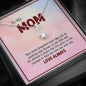 To My Mom, I Love You Always, Alluring Beauty Pendant, Gift For Mother's Day, Christmas, Birthday, Jewelry For Her, Silver Necklace With Message Card