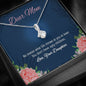 Alluring Beauty Necklace, Mother Daughter Gift, Jewelry For Her, Silver Necklace With Message Card, Mother's Day, Birthday, Christmas