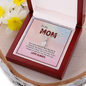 To My Mom, Alluring Beauty Necklace With Your Smile Brightens Each Day Message Card, Mother's Day Gift, Pendant For Her, Anniversary, Birthday, Gift For Her, Jewelry For Her
