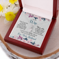 To My Wife, Alluring Beauty Necklace With I Will Always Be There Just Remember That Message Card, Jewelry For Her, Birthday, Gift For Her, Pendant For Her, Message Card