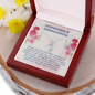 To My Godmother, Alluring Beauty Necklace With You Are Always Present In My Heart Message Card, Mother's Day Gift, Pendant For Her, Birthday, Anniversary, Gift For Her, Jewelry For Her