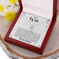 To My Wife, Alluring Beauty Necklace With Here I Am With You In This Fantastic Life Journey Message Card, Birthday, Anniversary, Gift For Her, Jewelry For Her, Pendant For Her