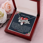 To My Caring Mom, Alluring Beauty Necklace, Birthday, Mother's Day, Christmas, Anniversary, Gift For Her, Valentine's Day, Custom Jewelry For Mom, Silver Pendant