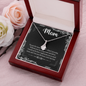 Mom, Alluring Beauty Necklace With Without Your Encouragement and Advice I Would Not Be Here Message Card, Mother's Day Gift, Birthday, Anniversary, Pendant For Her, Jewelry For Her