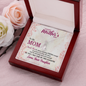 To My Mom, Alluring Beauty Necklace With Thank You For Always Standing Strong Message Card, Jewelry For Her, Mother's Day Gift, Anniversary, Birthday, Gift For Her, Pendant For Her