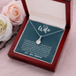 To My Wife, Alluring Beauty Necklace With You Are My Soulmate, My Partner, My Love Message Card, Jewelry For Her, Birthday Gift, Anniversary, Gift For Her, Pendant For Her