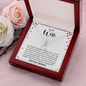 To My Wife, Alluring Beauty Necklace With Here I Am With You In This Fantastic Life Journey Message Card, Birthday, Anniversary, Gift For Her, Jewelry For Her, Pendant For Her