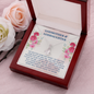 To My Godmother, Alluring Beauty Necklace With You Are Always Present In My Heart Message Card, Mother's Day Gift, Pendant For Her, Birthday, Anniversary, Gift For Her, Jewelry For Her