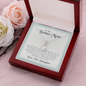 To My Bonus Mom, Alluring Beauty Necklace With You Are The Best Mother Anyone Could've Asked For Message Card, Mother's Day Gift, Pendant For Her, Birthday, Anniversary, Gift For Her, Jewelry For Her