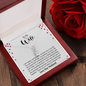 To My Wife, Alluring Beauty Necklace With Here I Am With You In This Fantastic Life Journey Message Card, Birthday, Anniversary, Gift For Her, Jewelry For Her, Pendant For Her