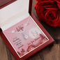 To My Wife, Alluring Beauty Necklace With Our Love Story Is My Favourite Message Card, Birthday, Anniversary, Gift For Her, Jewelry For Her, Pendant For Her, Adorable Necklace With Message Card
