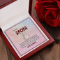 To My Mom, Alluring Beauty Necklace With Your Smile Brightens Each Day Message Card, Mother's Day Gift, Pendant For Her, Anniversary, Birthday, Gift For Her, Jewelry For Her