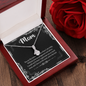 Mom, Alluring Beauty Necklace With Without Your Encouragement and Advice I Would Not Be Here Message Card, Mother's Day Gift, Birthday, Anniversary, Pendant For Her, Jewelry For Her
