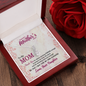 To My Mom, Alluring Beauty Necklace With Thank You For Always Standing Strong Message Card, Jewelry For Her, Mother's Day Gift, Anniversary, Birthday, Gift For Her, Pendant For Her