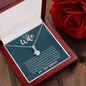 To My Wife, Alluring Beauty Necklace With You Are My Soulmate, My Partner, My Love Message Card, Jewelry For Her, Birthday Gift, Anniversary, Gift For Her, Pendant For Her
