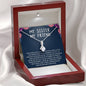 Alluring Beauty Necklace For sister, Sister's Day Gift, Gift For Birthday, Silver Necklace With Message Card