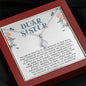 Dear Sister, We Share One Heart Alluring Beauty Necklace, Necklace With Message Card, Gift For Birthday, Sister's Day, Housewarming