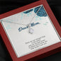 Dear Mom, I Love You Alluring Beauty Necklace, Gift For Mother's Day, Christmas, Birthday, Silver Jewelry With Message Card, Mom/Daughter Gifts