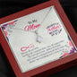 To My Mom, Thanks For Everything You Have Done For Us, Alluring Beauty Necklace, Silver Pendant With Message Card, Jewelry For Her