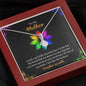Gift For Mother's Day, Christmas, Birthday, Alluring Beauty Pendant For Mom/Mother/Mama/Mommy, Mom I Feel Like The Luckiest, Necklace With Message Card