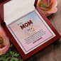To My Mom, Interlocking Hearts Necklace With Your Smile Brightens Each Day Message Card, Mother's Day Gift, Pendant For Her, Anniversary, Birthday, Gift For Her, Jewelry For Her