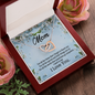 Mom, Interlocking Hearts Necklace With For All The Times That I Forget To Thank You Message Card, Pendant For Her, Mother's Day Gift, Birthday, Anniversary Gift For Her, Jewelry For Her